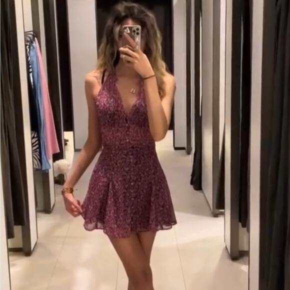 ZARA BLOGGER FAVORITE FLORAL PRINT MINI DRESS - Picture 10 of 14